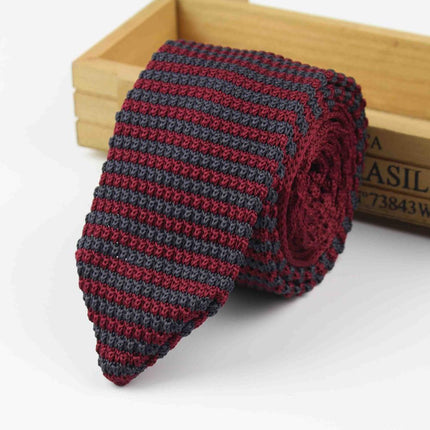 Knitted Striped Classic Men's Ties - Wnkrs