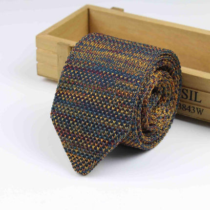 Knitted Striped Classic Men's Ties - Wnkrs