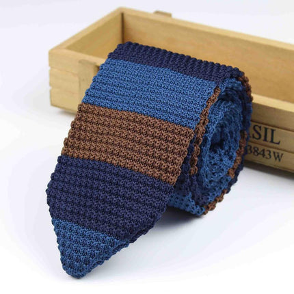 Knitted Striped Classic Men's Ties - Wnkrs