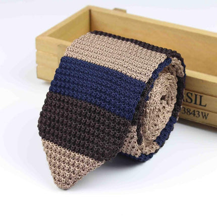 Knitted Striped Classic Men's Ties - Wnkrs