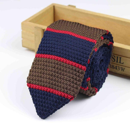 Knitted Striped Classic Men's Ties - Wnkrs