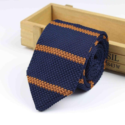 Knitted Striped Classic Men's Ties - Wnkrs