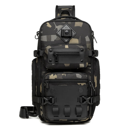 Bolso bandolera deportivo de gran capacidad para exteriores con diseño táctico