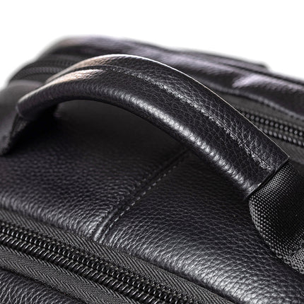 Mochila de viaje de piel auténtica para hombre
