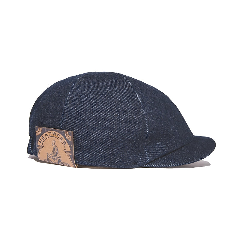 Cotton Denim Newsboy Cap