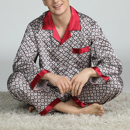 Men's Silk Pajama Sets with Pattern - Wnkrs