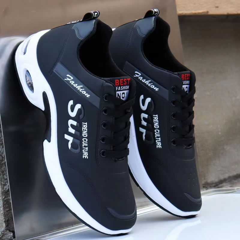 Mesh Slip On Air Cushion Shoes For Men Outdoor Breathable Lace-up Sneakers Csual Lightweight Running Sports Shoes