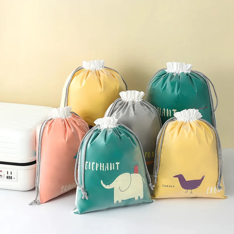 Cartoon PVC Drawstring Storage Bag