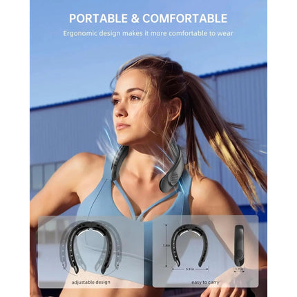 Ventilateur de cou portable avec refroidissement rechargeable pour sports de plein air