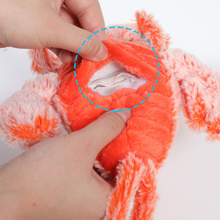 Jouet interactif en peluche représentant un homard flottant