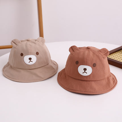 Sombrero de pescador Panamá con decoración de oso para niños