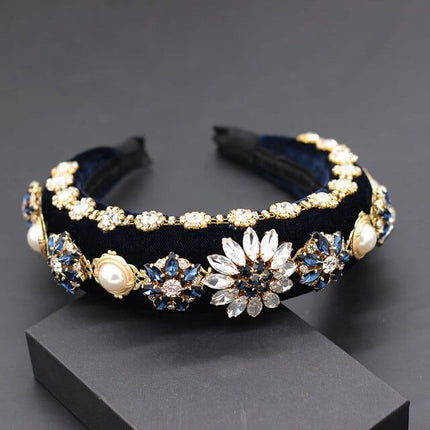 Women's Wide Baroque Pearl Decorated Headband - Wnkrs