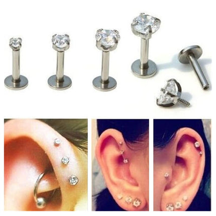 Zircon Anodized Internally Threaded Ear Piercing - Wnkrs