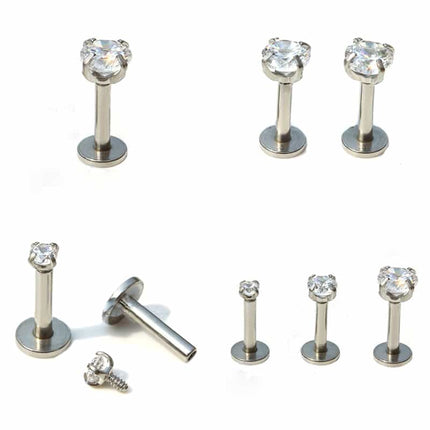 Zircon Anodized Internally Threaded Ear Piercing - Wnkrs