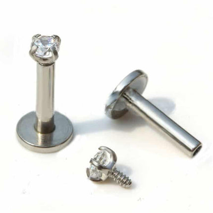 Zircon Anodized Internally Threaded Ear Piercing - Wnkrs