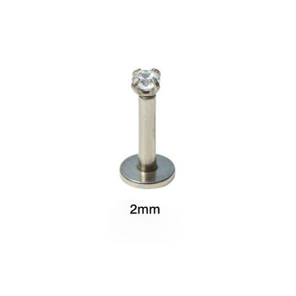 Zircon Anodized Internally Threaded Ear Piercing - Wnkrs