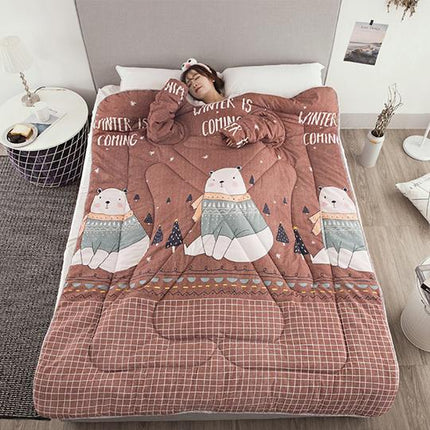 Winter Lazy Quilt with Sleeves - Wnkrs