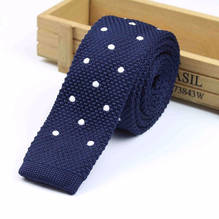 Knitted Striped Slim Men's Ties - Wnkrs