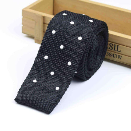 Knitted Striped Slim Men's Ties - Wnkrs