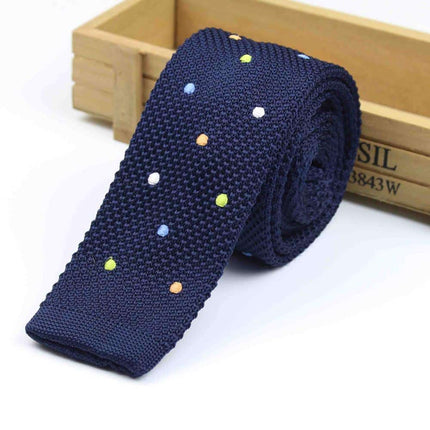 Knitted Striped Slim Men's Ties - Wnkrs