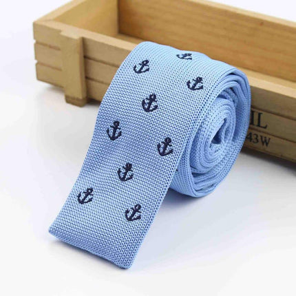 Knitted Striped Slim Men's Ties - Wnkrs