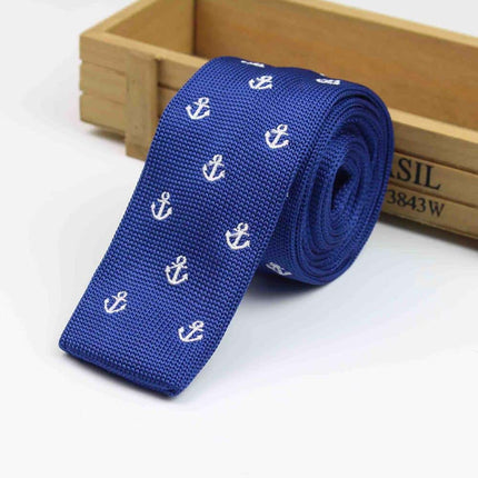 Knitted Striped Slim Men's Ties - Wnkrs