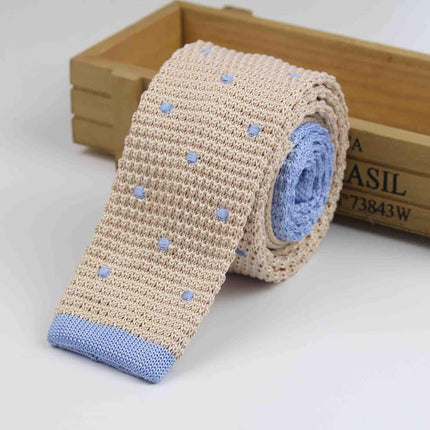 Knitted Striped Slim Men's Ties - Wnkrs
