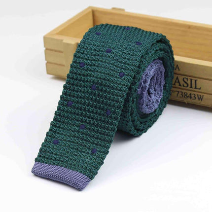 Knitted Striped Slim Men's Ties - Wnkrs