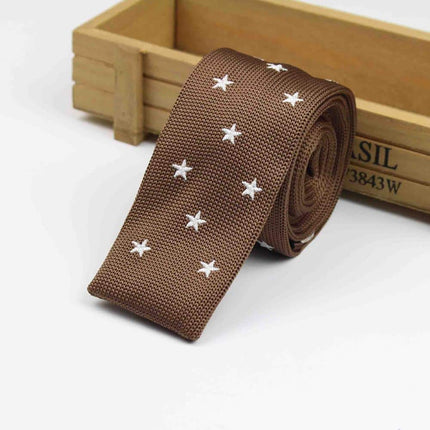 Knitted Striped Slim Men's Ties - Wnkrs