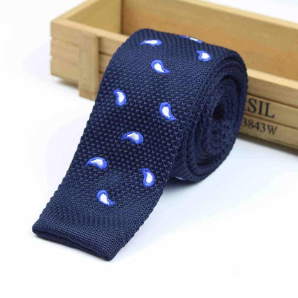 Knitted Striped Slim Men's Ties - Wnkrs