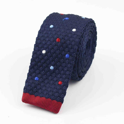 Knitted Striped Slim Men's Ties - Wnkrs