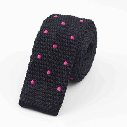 Knitted Striped Slim Men's Ties - Wnkrs
