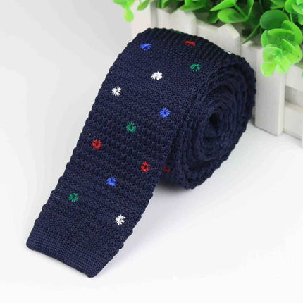 Knitted Striped Slim Men's Ties - Wnkrs