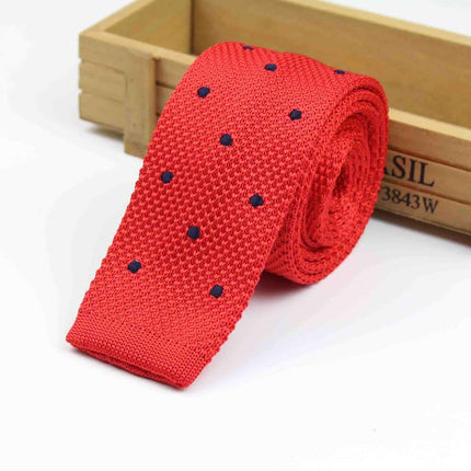 Knitted Striped Slim Men's Ties - Wnkrs