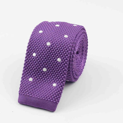Knitted Striped Slim Men's Ties - Wnkrs