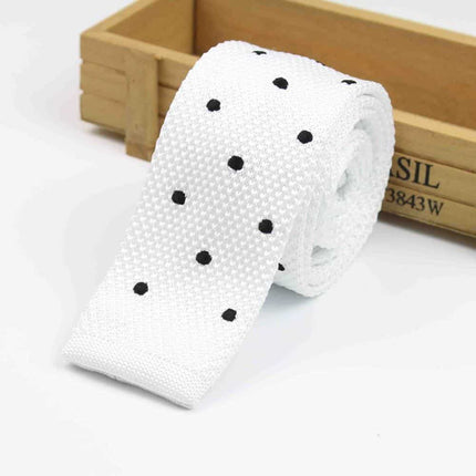 Knitted Striped Slim Men's Ties - Wnkrs