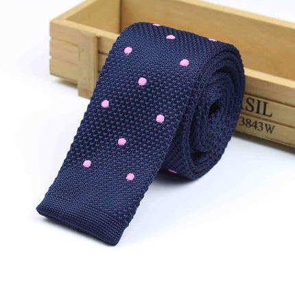Knitted Striped Slim Men's Ties - Wnkrs