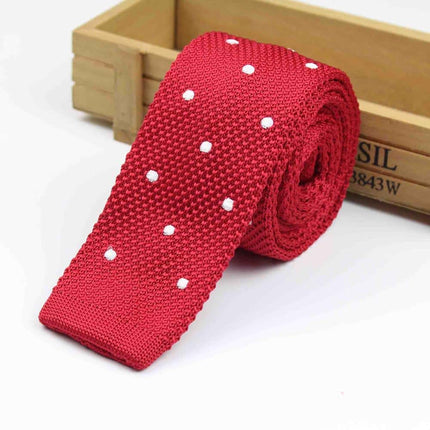 Knitted Striped Slim Men's Ties - Wnkrs