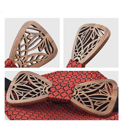 Wooden Bow Tie with Scarf Set - Wnkrs