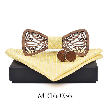 Wooden Bow Tie with Scarf Set - Wnkrs