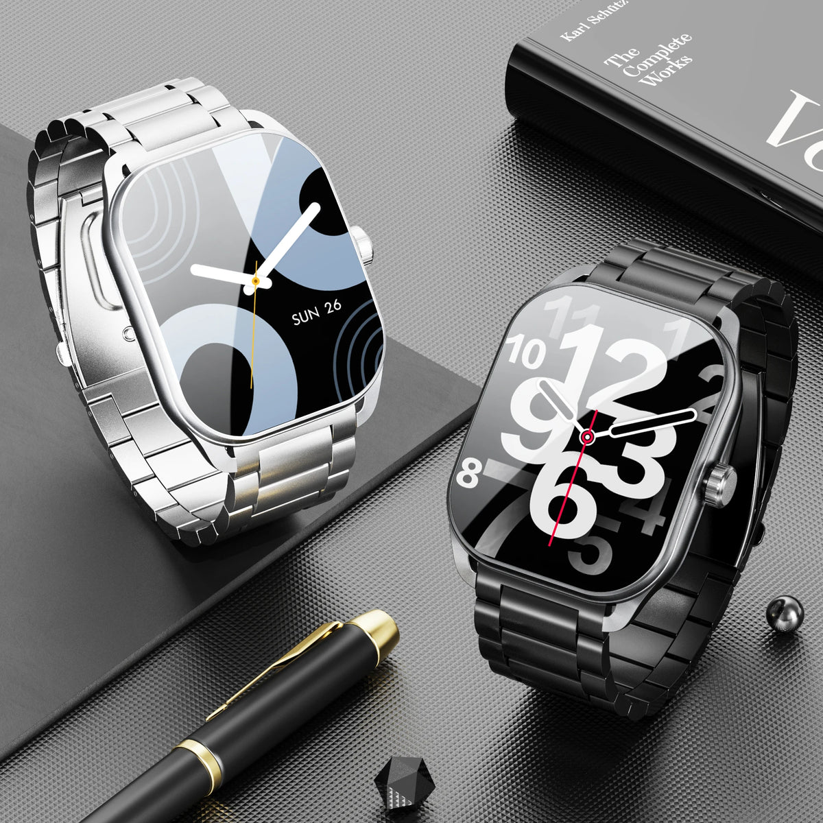 Smart Fitness Tracker with 2.01-Inch Curved Screen and Bluetooth Call