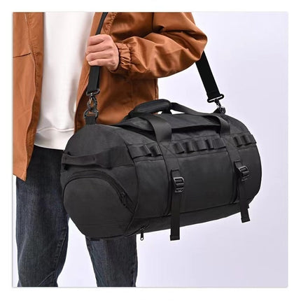 Bolsa de senderismo para acampar al aire libre de gran capacidad para hombres, portátil, cruzada para llevar al hombro, separación de humedad y humedad, almacenamiento para hombres