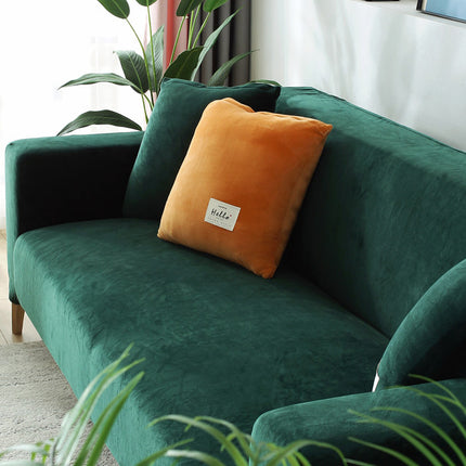 Winter Thick Plush Chaise Stretch Sofa Cover - Wnkrs