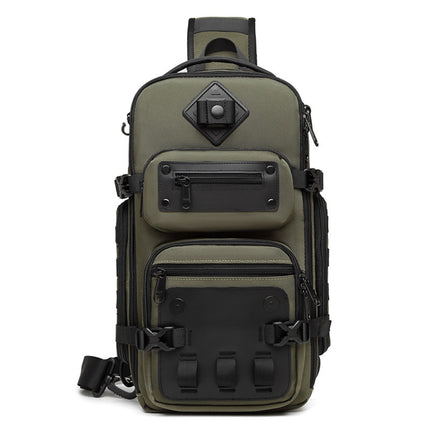 Bolso bandolera deportivo de gran capacidad para exteriores con diseño táctico