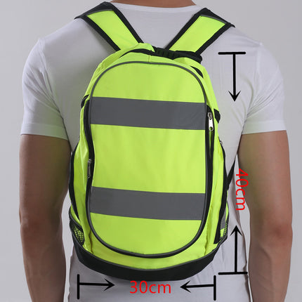 Mochila reflectante nocturna de doble hombro, moda para exteriores