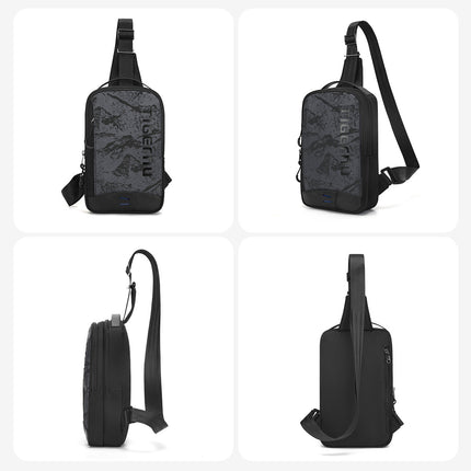 Bolso de pecho sencillo con diseño de camuflaje para hombre