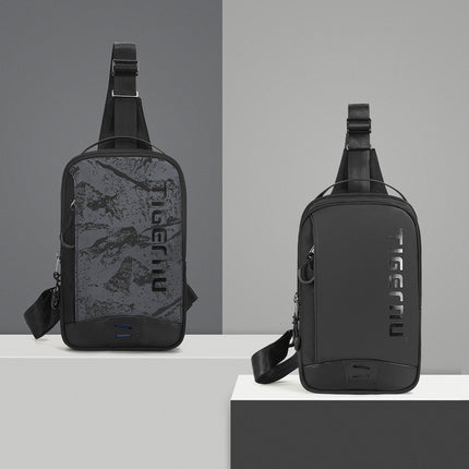 Bolso de pecho sencillo con diseño de camuflaje para hombre