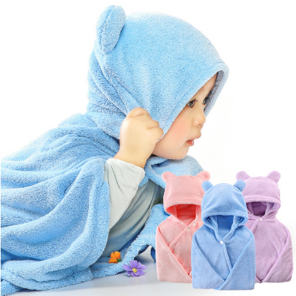 Cotton baby care hooded bath towel - Wnkrs