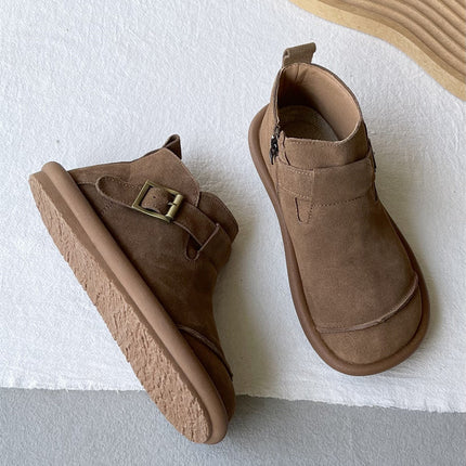 Botas Martin de cuero suave estilo retro Mori, estilo universitario informal, a juego