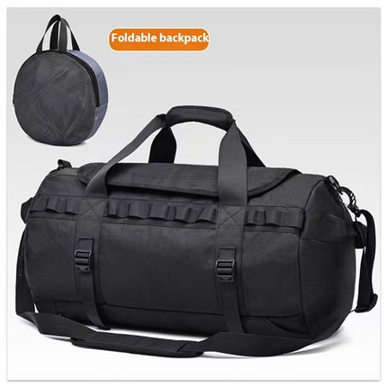 Bolsa de senderismo para acampar al aire libre de gran capacidad para hombres, portátil, cruzada para llevar al hombro, separación de humedad y humedad, almacenamiento para hombres